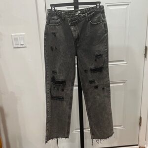 Signature8 Distressed Black Jeans